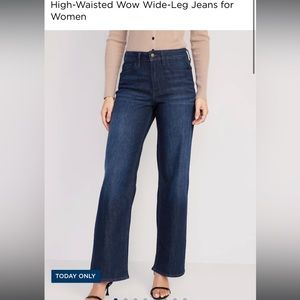 Old navy high waisted wow wide leg jeans in 2 short